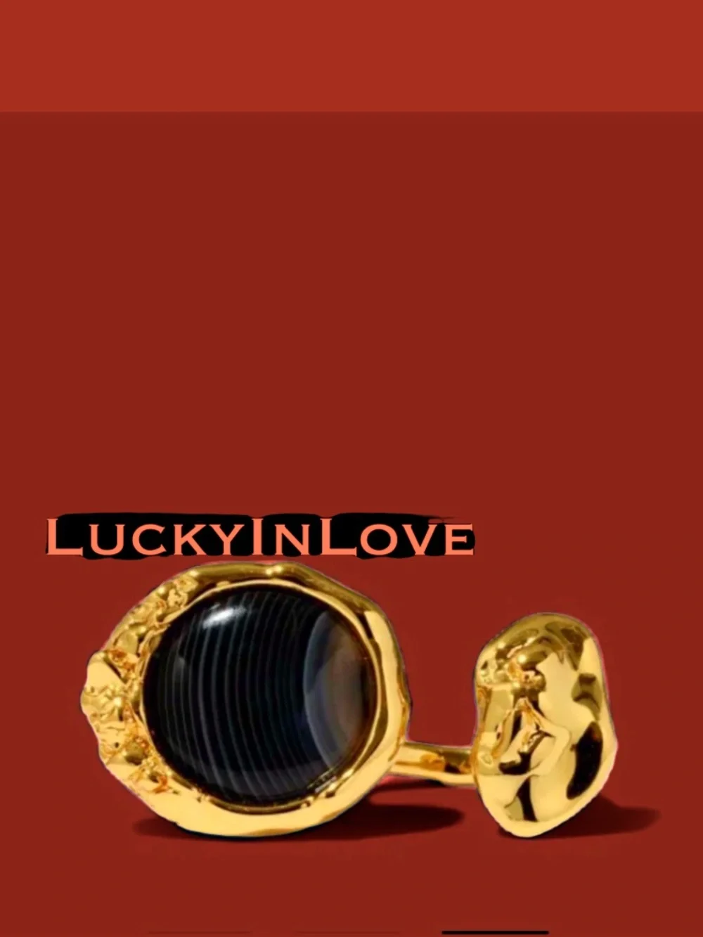 ALEXIS BITTAR Brut Banded Agate Coin Open Statement Ring $245